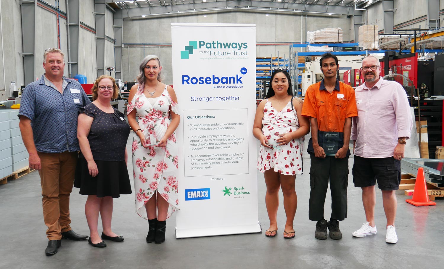 Photo of recipients of the Pathways to the Future award